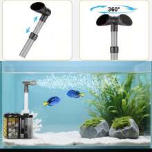 Electric Sponge Aquarium Filter, Mini Fish Tank Water Purifier, Bio-Foam Filter With Built-In Filter Media, Adjustable Flow And Telescopic Tube, Suitable For Small Aquarium Oxygen Aeration Circulation Filter - Filter Media & Consumables - View 8