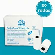 Rollos de Papel Térmico 57 x 30 mm para Recibos PDQ | Libre de BPA | Compatible con Impresoras SumUp, Ingenico, PayZone, Verifon - tipo de estilo como en la imagen - Ver 2