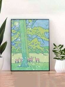 1 Set Diamond Painting, Forest Scenery, Home Decoration DIY Handmade, Living Room Wall Decor, Creative Holiday Gift, Adult Craft Kit, Unframed - Sets - View 3