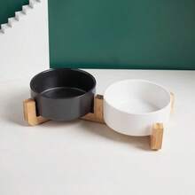 Spill-Proof Ceramic Double Pet Bowl, Universal For Cats And Dogs - Non-Slip, Easy To Clean, Durable, Includes Dog Food Bowl And Water Bowl Set - 500ml - View 12