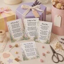 10pcs Vintage Floral Friendship Poem Stickers, Aesthetic Flower Text Scrapbooking Decals For Journal, DIY Craft, Laptop & Room Decor - 10Pcs - View 5