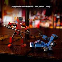 1set New 5th Gen Multi-Jointed Transformable Decompression Fidget Doll, DIY Assembly Decompression Toy, Holiday Gift, Desktop Stress Relief Toy, Disassemble & Assemble Doll Playset - Multicolor - View 21