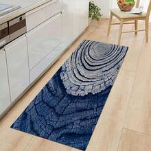 2D木紋印花長條地墊，室內家居裝飾，廚房長條墊，玄關門墊，走廊入口裝飾，臥室床邊墊，客廳地墊，洗衣房地墊，浴室浴墊，適用於公寓、宿舍和居家日常裝飾 - 彩色 - 查看 5