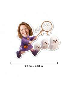 Personalized Photo Face Cutout Party Banner, Custom Halloween Garland With Spooky Character Theme, Photo Face Party Decor For Trick Or Treat Celebration, Costume Party Decoration, Halloween Event Display For Kids, Family, Friends And Party Hosts - Multicolor - View 26