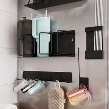 Magnetic Cup Holder - 3-Tier Refrigerator Storage Rack For Mugs, Glasses And Water Bottles. Space-Saving Design With Strong Magnetic Base, Ideal For Kitchen And Bathroom Storage. Kitchen Storage Solution, Modern Kitchen Accessory. - Multicolor - View 7