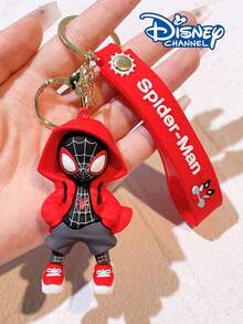 Disney Hooded Spider Keychain, Cartoon Superhero Silicone Pendant With Braided Wrist Strap Car Key Chain, Fashionable Bag Charm Pendant Small Gift For Women, Suitable For Daily Matching - Multicolor - View 4