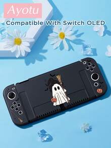 Ayotu Pumpkin & Bat & Ghost Theme Switch Protective Case, Compatible With New Switch 2 (2025)/Switch NS/Switch OLED, Can Be Used On Docking Station Without Removing Protective Case, Universal Game Controller Protective Cover, Switch Game Accessories, Anti-Drop Anti-Scratch, Halloween Theme & Birthday Gift. - View 12