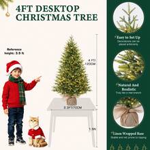 SHARECONN 2FT 3FT 4FT 5FT  Pre-Lit Artificial Mini PE Christmas Tree For Xmas Decorations - UK Plug(220-240V) - View 5