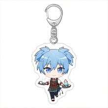 1pc Assassination Classroom Chibi Keychain -Sensei Nagisa Anime Peripheral Pendant Backpack Charm Small Gift - Multicolor - View 3