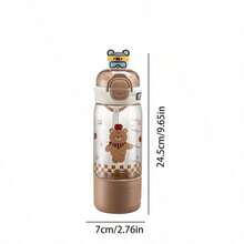 610ML Cute Water Cup For Kids, Summer School Straw Dual-Drinking Cup, Portable Plastic Water Bottle For Elementary Students - Multicolor - View 13