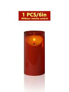 3pcs Red Flameless Candle Lights With Timer Remote Control, Battery Powered Red Warm Light, Suitable For Christmas, Halloween, Valentine's Day, Mother's Day, Dining Table, Wedding, Party, Gift, Holiday - Red-warm Light - View 15