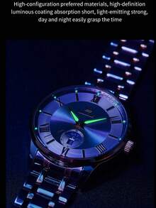 OLEVS 3638 Men Watch Original Quartz Watch Stainless Steel Waterproof Luminous Large Dial Day Date Watches Luxury Men Box Reloi - White - View 8