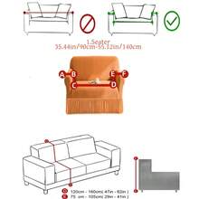 1 Buah Sarung Sofa Oranye, Kain Fleece, Anti Selip, Elastis, Dekoratif, Pola Ukiran Garis Lurus Jacquard, Cocok Untuk Sofa Lurus 2 Sandaran Tangan, Tersedia 4 Ukuran, Sepanjang Musim - oranye - View 15