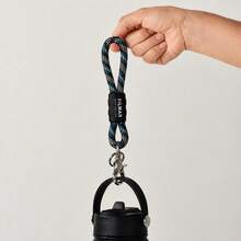 Multifunctional Braided Rope Keychain 10-In-1 Wrist Strap, Equipped With Heavy Duty Climbing Carabiner Clip, Suitable For Camping Hiking Outdoor Daily Use, Men & Women Outdoor Enthusiasts, EDC Durable Hanging Rope, Camera Water Bottle Key Earphone Case Bag Pendant - Multicolor - View 7