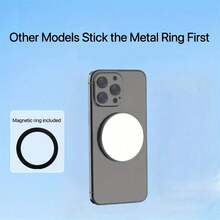 Magnetic Selfie Mirror MagSafe Magnetic Phone Rear Selfie High-Definition Vlog Mirror Camera Auxiliary Camera Convex Mirror Compatible With IPhone And Android Photography Accessories - A - View 4