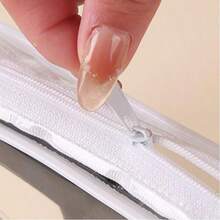 1pc Waterproof PVC Makeup Pencil Case Set, Transparent Large Capacity Pencil Bag, Suitable For Back To School Students, Multi-Functional Stationery Storage Bag, Applicable For School And Office, Convenient Zipper Bag, Can Store Pens, Markers, Brushes And Daily Learning Supplies - Multicolor - View 11