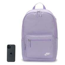 Nike Heritage 23L Embroidered Small Logo Solid Color Lightweight Polyester Backpack Unisex Light Purple - Mauve Purple - View 4