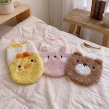 Two-Tone Plush Vest With Cute Bear Pattern And 3D Ears, Thick Warm Pet Clothes For Autumn/Winter, Suitable For Small And Medium Dogs - Brown - View 5