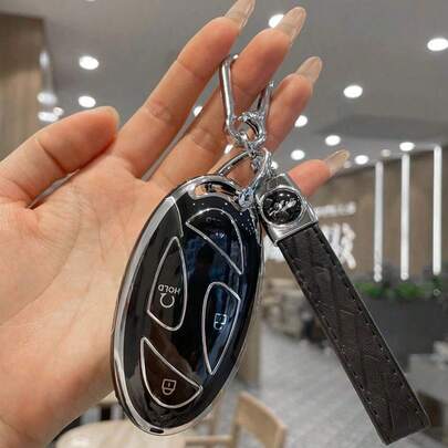 Applicable To Modern TPU Key Fob Cover With Keychain - Compatible With 2024 2023 Ioniq 6, GN7 Grandeur, KONA, Elantra, Sonata - Durable Protective Key Case