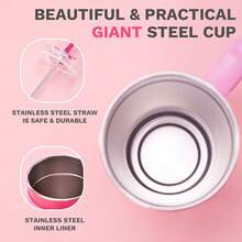 MINISO Fancy Barbie Collection Stainless Steel Water Bottles With Straw 1600mL Locking Leak-Proof Lid Travel Coffee Mug Tumbler With Handle Present For Girls - Random Type - View 5