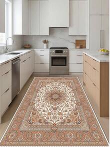 Digitally Printed Non-Slip Washable Runner And Area Rug Living Room Carpet, Modern Design | Modern, Scandinavian, Bohemian And Classic Styles | 100% Polyester - Red - View 8