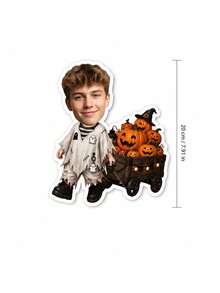 Personalized Photo Face Cutout Party Banner, Custom Halloween Garland With Spooky Character Theme, Photo Face Party Decor For Trick Or Treat Celebration, Costume Party Decoration, Halloween Event Display For Kids, Family, Friends And Party Hosts - Multicolor - View 23