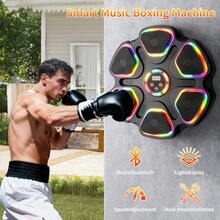 GKHMNEW Music Boxing Machine With Boxing Gloves, Boxing Wall Mount Machine For Adult, Bluetooth Smart Boxing Gym Equipment, Boxing Workout Equipment Target For Home, Office, Gym - Black - View 6