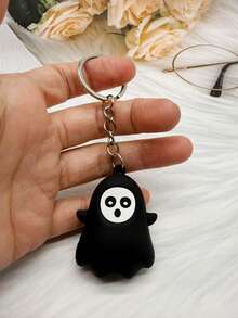 1pc Halloween Cute PVC Funny Ghost Keychain - Halloween Keychain - View 5