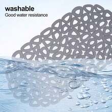 1pc PVC Hollow Letter Oval Water Drop Shaped Bathroom Anti-Slip Mat, Shower Room, Bathtub, Bathroom Floor Mat, Home Toilet Shower Mat - A - View 4