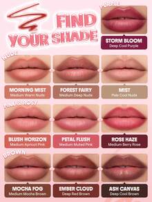 SHEGLAM [3Pcs] Cloudline Blur Lip Liner Bundle Set - Petal Flush+Forest Fairy+Ember Cloud - View 8