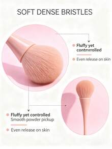 Large Multifunctional Makeup Brush Pink Loose Powder Setting Brush Blush Brush Fluffy Soft Beginner Makeup Tool - Multicolor - View 9