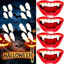 4 Pairs Vampire Fangs, 4 Sizes Realistic Adult Vampire Teeth, Suitable For Halloween Cosplay, Party - White - View 7