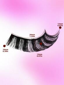 10 Pairs Black Stem Full Coverage False Eyelashes, Natural Soft Curly Dense Eyelashes, Suitable For Women's Daily Work Wear - View 4