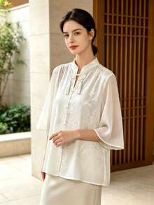 Hanfu Tops - Apricot - View 1