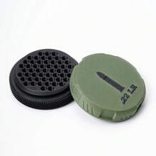 Modular .22 LR Ammo Storage Box 50 Round Interlocking Tactical Dispenser Threaded Stackable Container For Range Bag Hunting - A - View 10