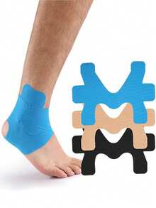 1 Set 1pc Breathable Elastic Ankle Support Wrap Band, Sports Ankle Wrap Strap To Prevent Ankle Sprain, Sports Patch - View 2