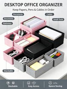 3/6pcs Foldable Wardrobe Storage Boxes, Large Capacity Drawer-Style Storage Baskets, Bedroom Cosmetic Storage Boxes, Socks & Underwear Storage Boxes, Home & Travel Essentials, Cabinet Storage - Pink - View 7