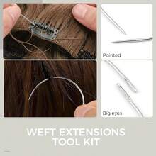 2500pcs Silicone Lining Beads, Hair Extension Tool Kit For Hair Styling And Wig DIY, 8pcs C/J/I Hair Pins, 5 Rolls Sewing Thread, Hair Extension Tool Set - View 5