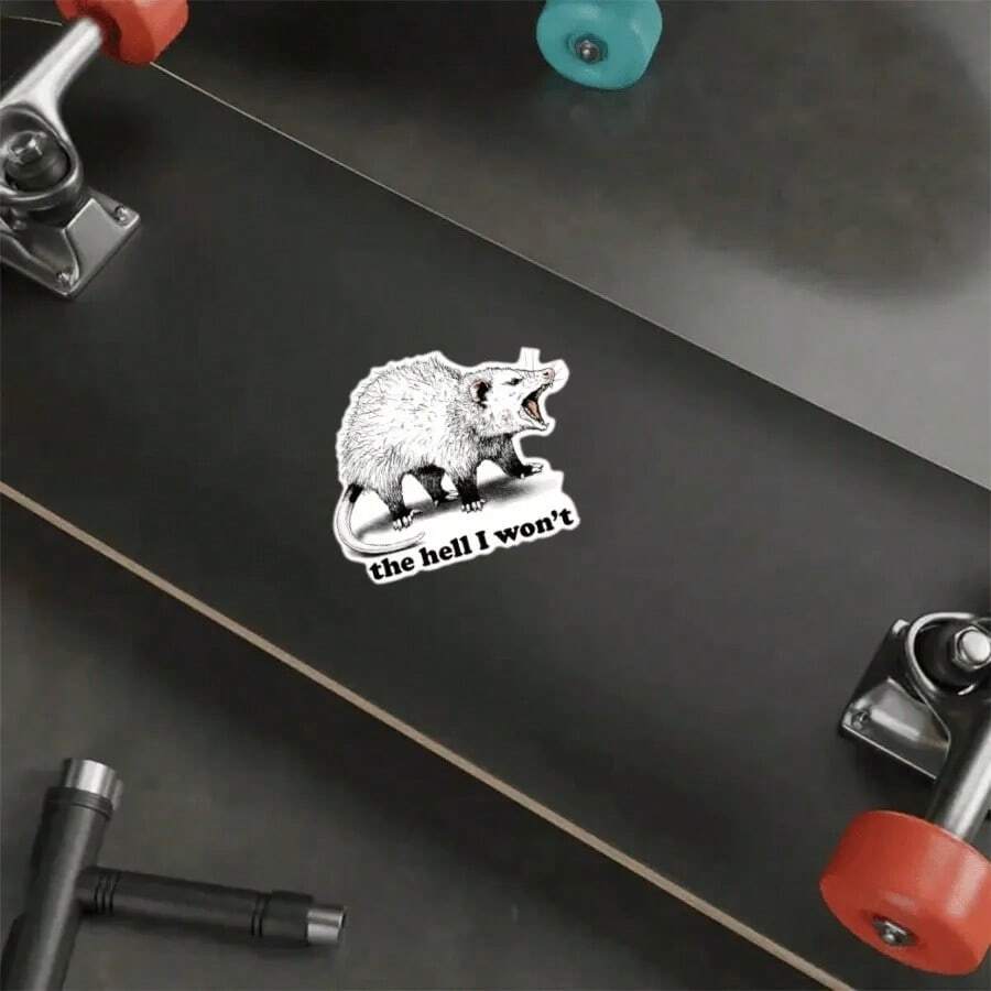 1PC, Fun 3-Inch Removable Outdoor Waterproof Vinyl Creative Gift Stickers Jesus Skateboard Sticker Funny Sticker Get On Board Sticker Christian Humor Sticker Faith And Skateboarding Sticker Meme Sticker Jesus On A Skateboard Decal - 1 Pc - View 1