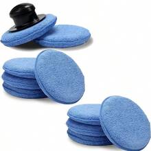 8PCS Round Car Wash Sponge Pads, Ultra-Fine Microfiber Waxing & Polishing Pads, Easy Waxing & Polishing, Car Paint Care, Practical Self-Service Car Wash Accessories - Fiber Waxing Sponge - View 10