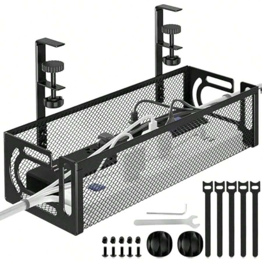 Organizador Cables Escritorio, Cable Management,Esconder Cables.Sin Daños en el Escritorio.No es Necesario perforar Agujeros,Ban - tipo de estilo como en la imagen - Ver 1