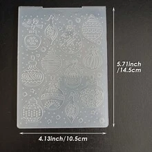 Christmas Embossing Plate Template, Winter Snowflake Gift Christmas Hanging Decoration Pattern DIY, Scrapbook Greeting Card Planner Decoration, Compatible With Most Embossing Machines - Christmas - View 26