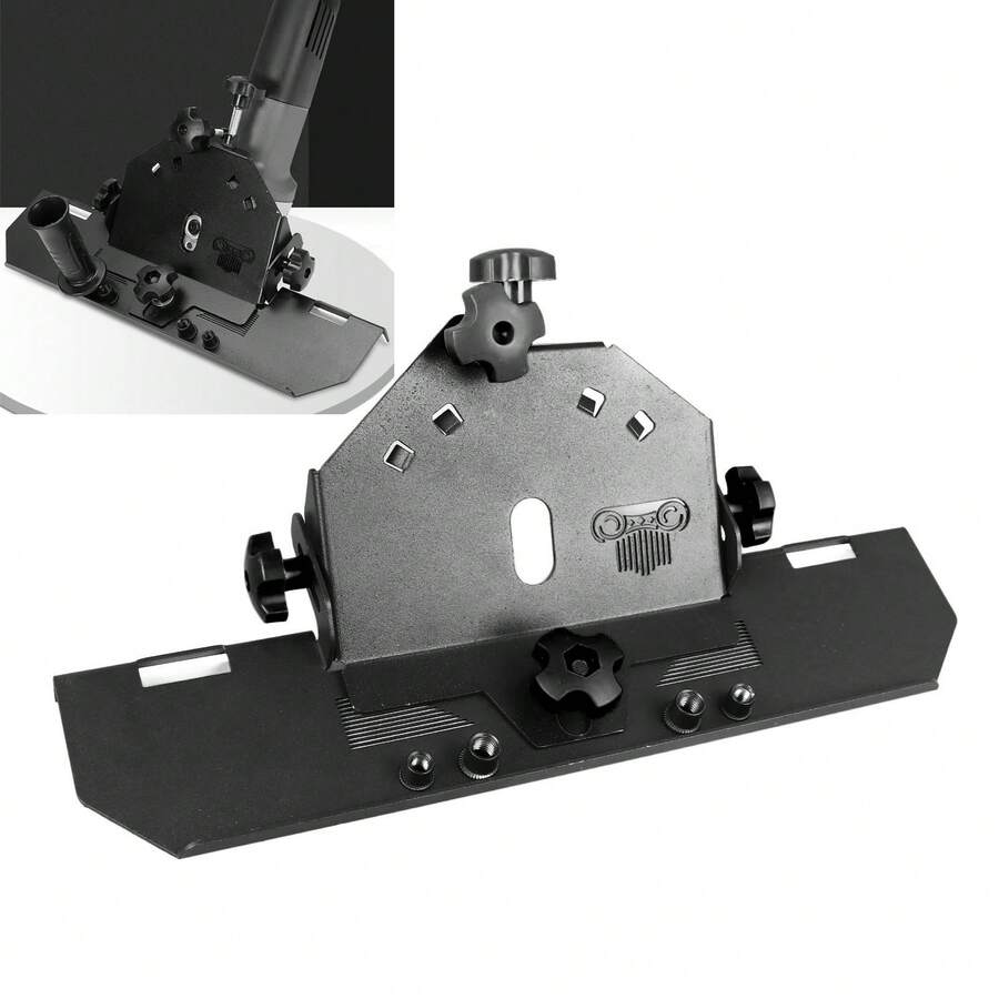 Soporte de biselado de precisión de 45 grados, accesorio para biselar azulejos con amoladora angular, herramienta de biselado de bordes suaves para cerámica, porcelana y mármol, diseño a prueba de polvo para una larga vida útil - Negro - Ver 1