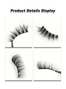 10 Pairs Half Lashes Natural Look Clear Band Soft Wispy Lashes For Daily Style Eye Makeup Fluffy Lashes Dating&Party&Music Festival&Travel Lashes - Black - View 3