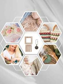 Knitting And Crochet Travel Kit, Portable Multi-Functional Knitting Measuring Ruler, Hand Knitting Tools Suitable For Knitting, Crochet, And Sewing, Can Be Used For DIY Sweaters, Scarves, Hats, And Handmade Home Crafts. - Multi-color - View 5