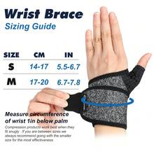 1pc Women's Soft Thumb Compression Wrist Support Band, Suitable For Sports, Work, Typing, Sleeping - Left - View 3