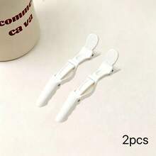 12/6/2pcs Professional Crocodile Clip Hair Clips, Hair Straightening, Cutting And Dyeing Tools, Suitable For Salon, Home Use And DIY Hairstyles - White - View 6