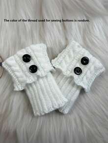1 Pair Women's Winter Warm Boot Covers, Crochet Knitted Short Boot Socks, Leg Warmers, Warm Gift - Multicolor - View 13