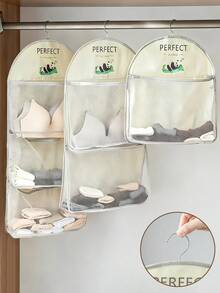 2pcs/3pcs Adult Socks Storage, Hanging Storage Net, Wall Storage Bag; Scientific Partitioning, Say Goodbye To Clutter. Single-Layer/Multi-Layer Design, Convenient For Classifying And Storing Socks, Underwear, Lingerie, Scarves And Other Small Items, Keeping Everything In Its Place And Avoiding Mutual Compression And Tangling, Both Hygienic And Tidy; Large Opening Design For Easy Access, Washable And Easy To Clean; Suitable For Student Dorms/Shared Living Spaces With Limited Space: No-Drill Hanging Design Does Not Damage Walls, Ideal For People Who Move Frequently - Multicolor - View 11