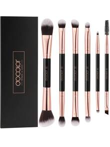 docolor 6-Piece Double-Ended Eye Brush Set, With 12 Versatile Tips, The Perfect Tool For Shading, Defining, And Blending, Ideal For Travel, While The Ultra-Soft Bristles Ensure Comfortable, Streak-Free Application Every Time, Complete Eye Makeup Artistry - Black - View 9